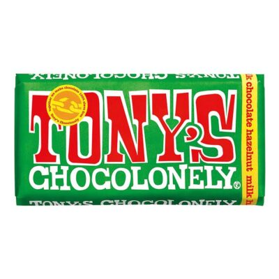 Tony’s Chocolonely Milk Chocolate Hazelnut 180g Booze Buddie Tony's Chocolonely Milk Chocolate Hazelnut 180g