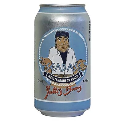 Yulli’s Brews Seabass Mediterranean Lager (Can) Booze Buddie Yulli's Brews Seabass Mediterranean Lager (Can)