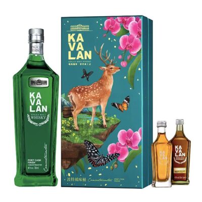 Kavalan Native Species Sika Deer Concertmaster Port Cask Finish Single Malt Taiwanese Whisky Gift Set (700ml + 2x 50ml)