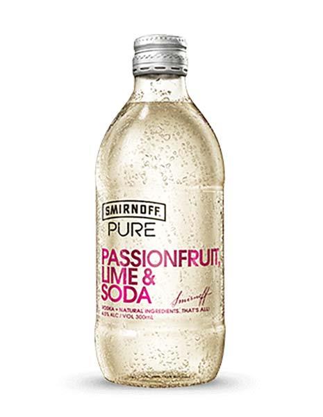 Smirnoff Pure Passionfruit, Lime & Soda (Case)
