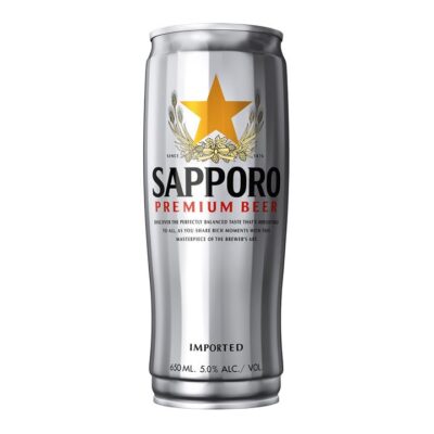 Sapporo Premium Beer 650mL Can (Case)