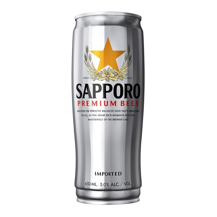 Sapporo Premium Beer 650mL Can (Case)