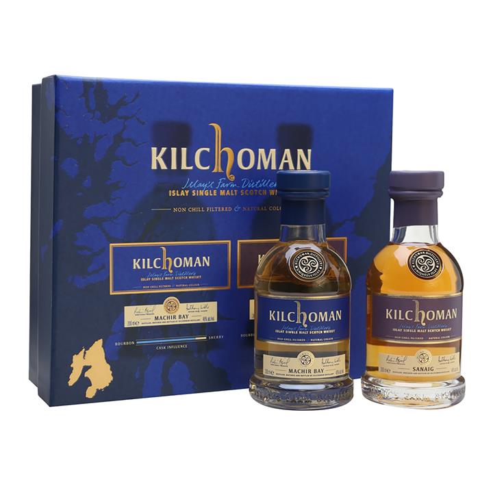 Kilchoman Sanaig & Machir Bay Gift Pack 200ml Booze Buddie Kilchoman Sanaig & Machir Bay Gift Pack 200ml