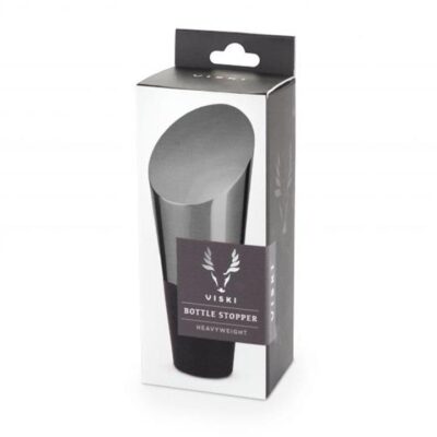 VISKI Warren Heavyweight Bottle Stopper, Gunmetal Black