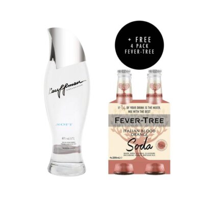Kauffman Vodka 700ml + Free 4 Pack Fever Tree Blood Orange Soda