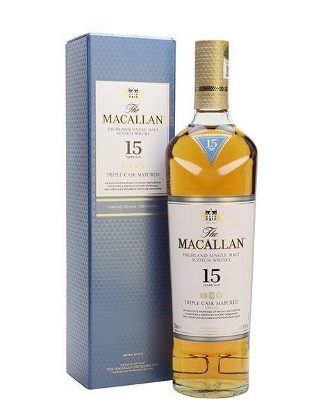 The Macallan 15 Year Old Fine Oak Triple Cask Matured Single Malt Scotch Booze Buddie The Macallan 15 Year Old Fine Oak Triple Cask Matured Single Malt Scotch