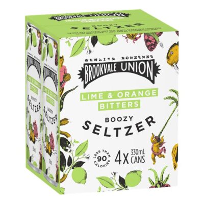 Brookvale Union Lime & Orange Bitters Boozy Seltzer (4 Pack) Booze Buddie Brookvale Union Lime & Orange Bitters Boozy Seltzer (4 Pack)