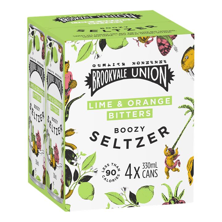 Brookvale Union Lime & Orange Bitters Boozy Seltzer (4 Pack) Booze Buddie Brookvale Union Lime & Orange Bitters Boozy Seltzer (4 Pack)