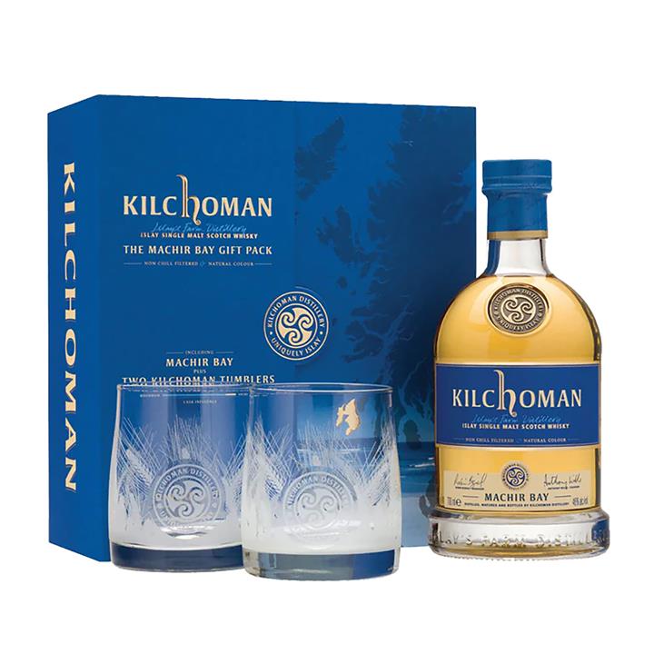 Kilchoman Machir Bay Single Malt Scotch Whisky 700ml + 2 Tumbler Set Booze Buddie Kilchoman Machir Bay Single Malt Scotch Whisky 700ml + 2 Tumbler Set