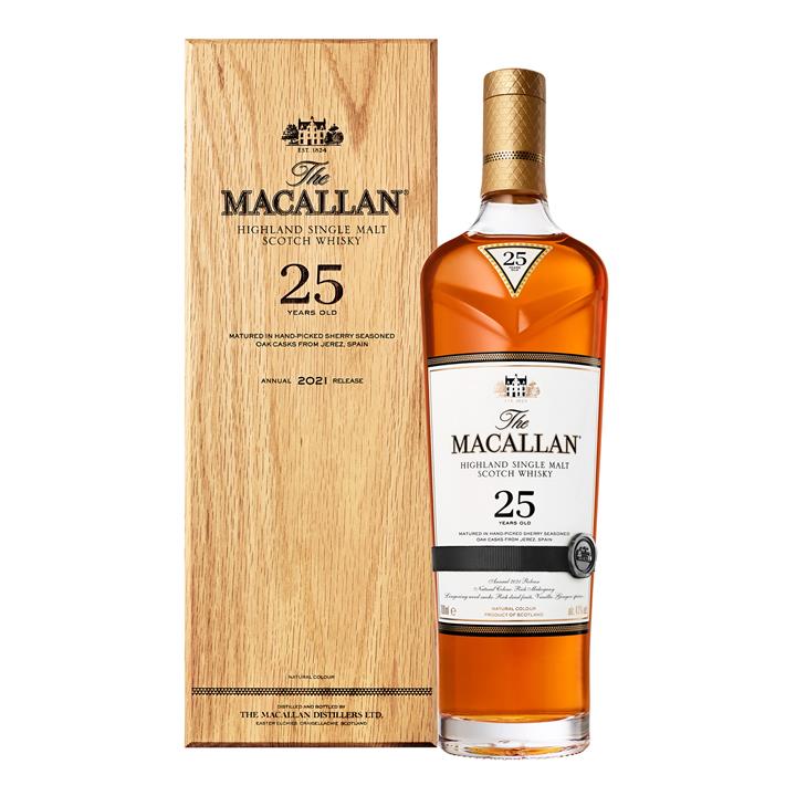 The Macallan Sherry Oak 25 Year Old Single Malt Scotch Whisky 700ml (2021 Release) Booze Buddie The Macallan Sherry Oak 25 Year Old Single Malt Scotch Whisky 700ml (2021 Release)
