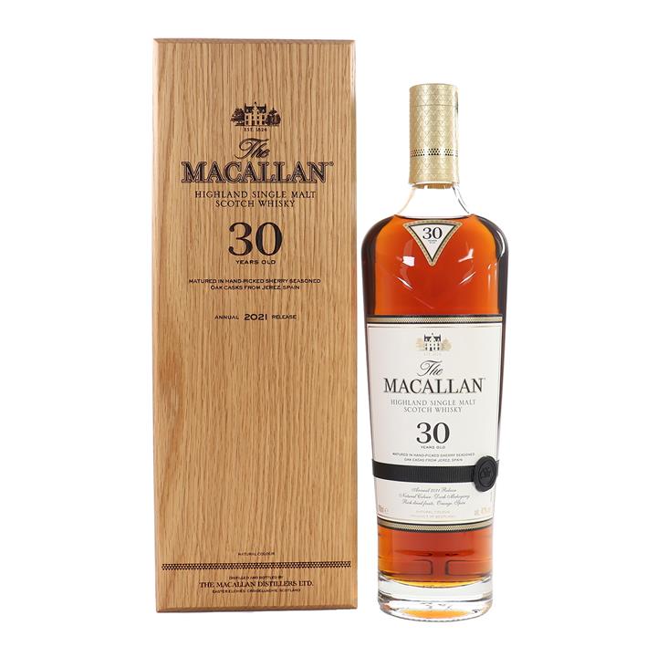 The Macallan Sherry Oak 30 Years Old Single Malt Scotch Whisky 700ml (2021 Release) Booze Buddie The Macallan Sherry Oak 30 Years Old Single Malt Scotch Whisky 700ml (2021 Release)
