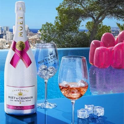 Moet & Chandon Ice Imperial Rose + 2 Glasses Set Booze Buddie Moet & Chandon Ice Imperial Rose + 2 Glasses Set