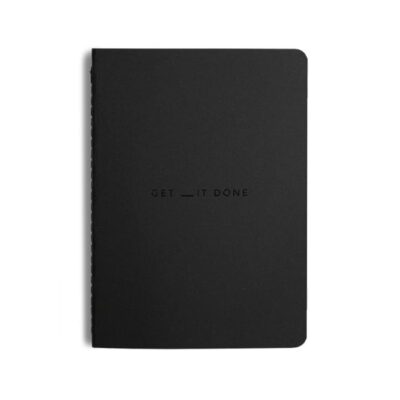 MiGoals Get _it Done Notebook, Black & Black Foil, A6 Booze Buddie MiGoals Get _it Done Notebook, Black & Black Foil, A6