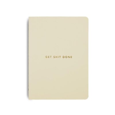 MiGoals Get Shit Done Notebook, Cream& Gold, A6 Booze Buddie MiGoals Get Shit Done Notebook, Cream& Gold, A6