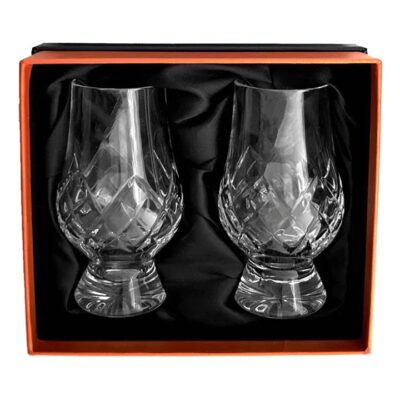 Glencairn Crystal Cut Tartan Whisky Glass (2 Pack in Presentation Box) Booze Buddie Glencairn Crystal Cut Tartan Whisky Glass (2 Pack in Presentation Box)