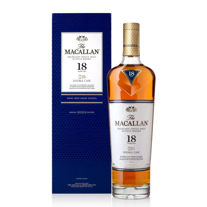 The Macallan Double Cask 18 Year Old Single Malt Scotch Whisky 700ml (2023 Release) Booze Buddie The Macallan Double Cask 18 Year Old Single Malt Scotch Whisky 700ml (2023 Release)
