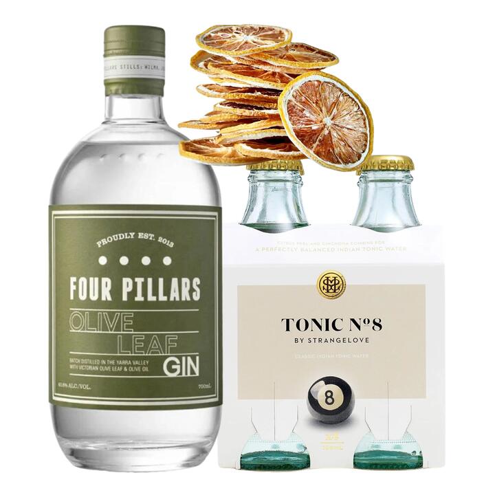 Four Pillars Olive Leaf Gin & Tonic No8 Pack Booze Buddie Four Pillars Olive Leaf Gin & Tonic No8 Pack
