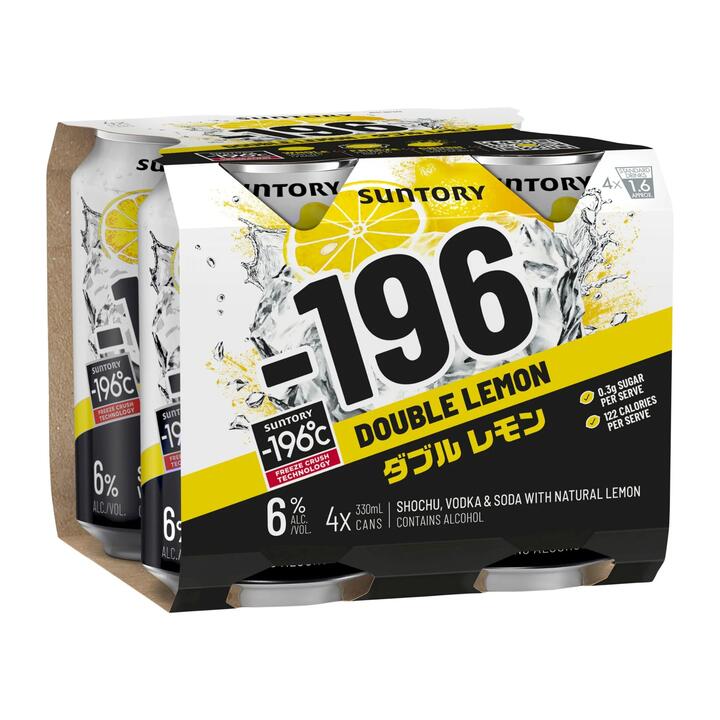 Suntory -196 Double Lemon (4 Pack)