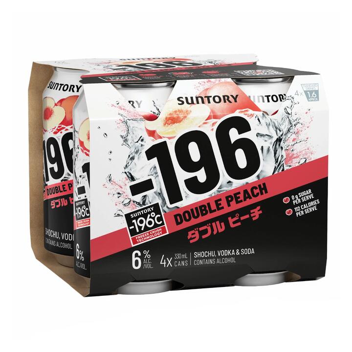 Suntory -196 Double Peach (4 Pack)