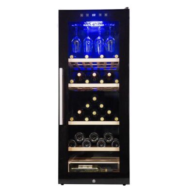 LECAVIST 97 Bottle Wine Cabinet Single Zone Black LCS100VN Booze Buddie LECAVIST 97 Bottle Wine Cabinet Single Zone Black LCS100VN