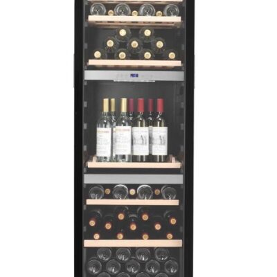 LECAVIST 140 Bottle Wine Cabinet Triple Zone Black LEK1403ZPV Booze Buddie LECAVIST 140 Bottle Wine Cabinet Triple Zone Black LEK1403ZPV