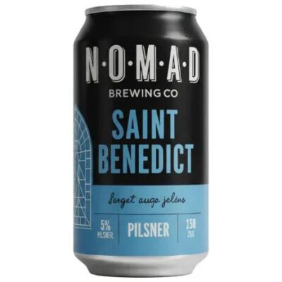 Nomad Saint Benedict Pilsner 375ml Can Booze Buddie Nomad Saint Benedict Pilsner 375ml Can